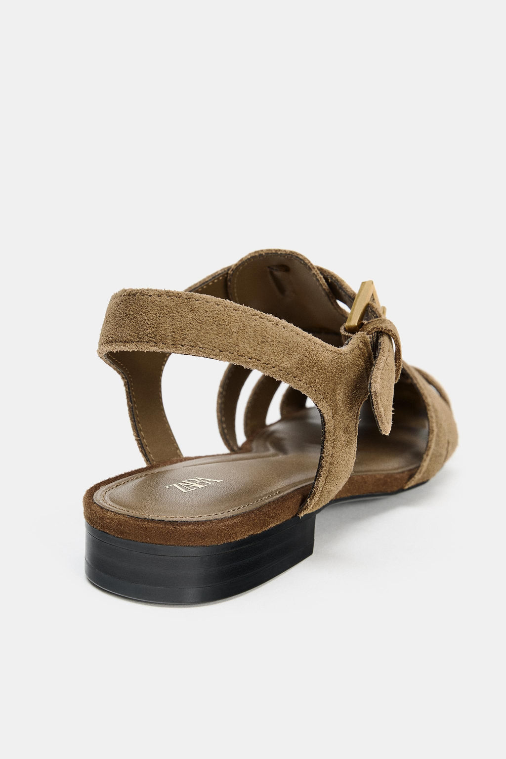 SPLIT SUEDE CAGE SANDALS - Zara фото 6