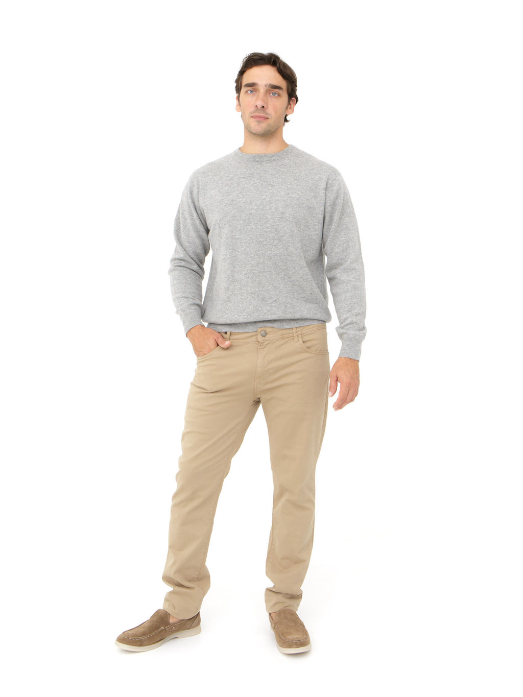 Джемпер из шерсти 12M02004 серый