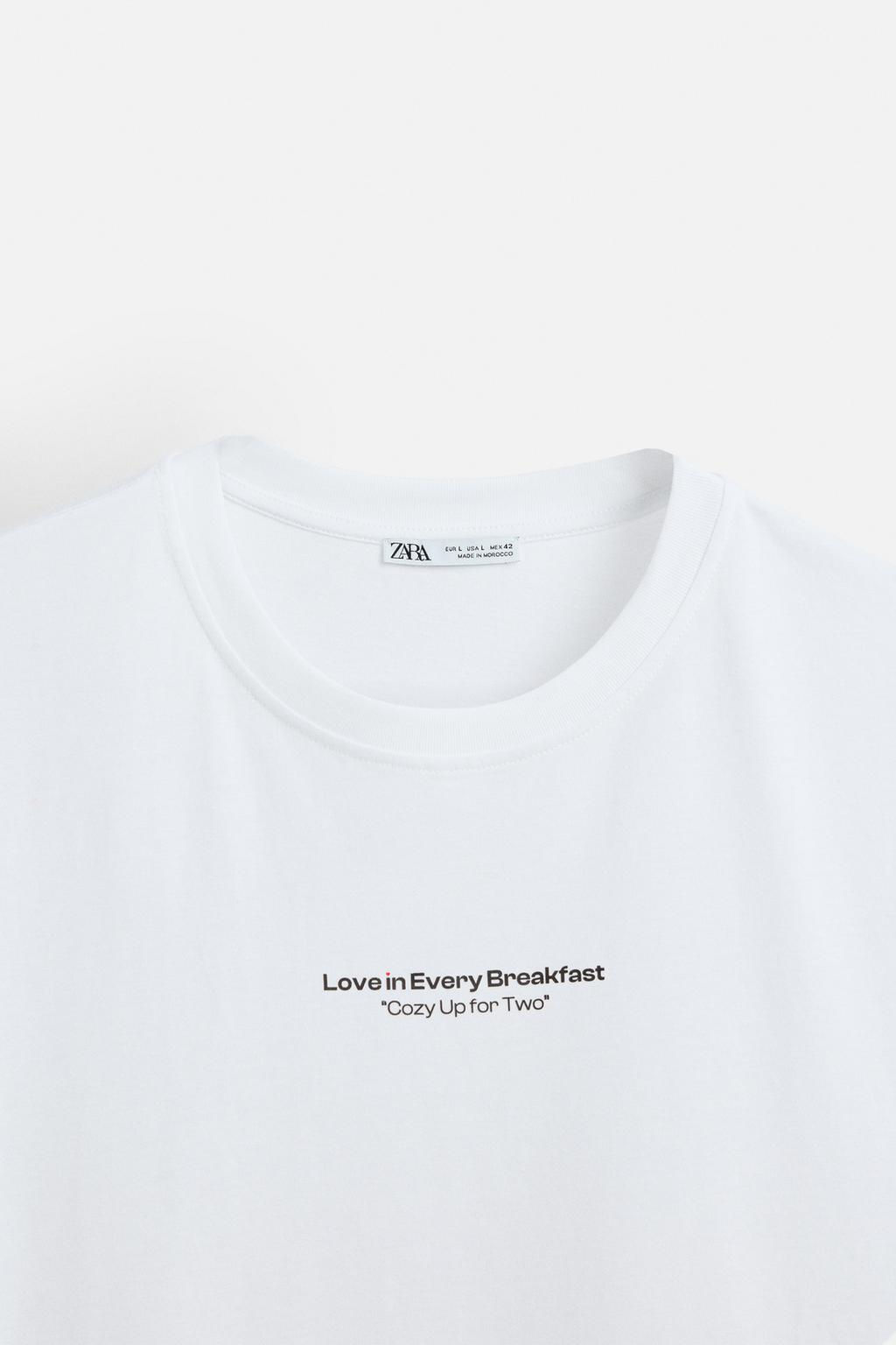 LIMITED EDITION TOAST PRINT T-SHIRT - Zara фото 7