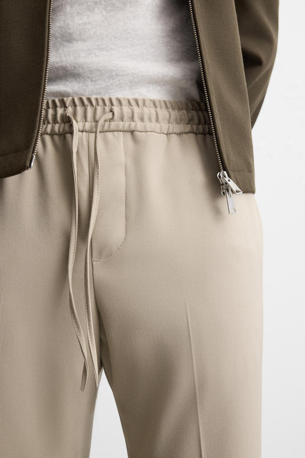 COMFORT FIT JOGGER WAIST TROUSERS - Zara фото 25