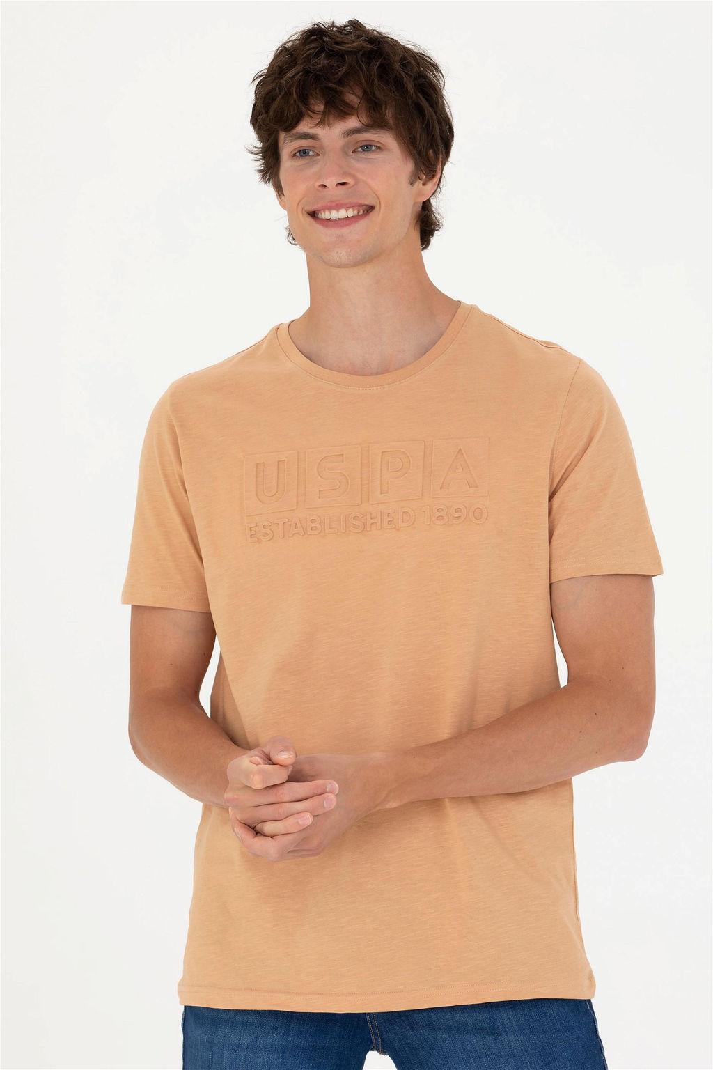 Мужская футболка светло-коричневого цвета - U.s. polo assn фото 8