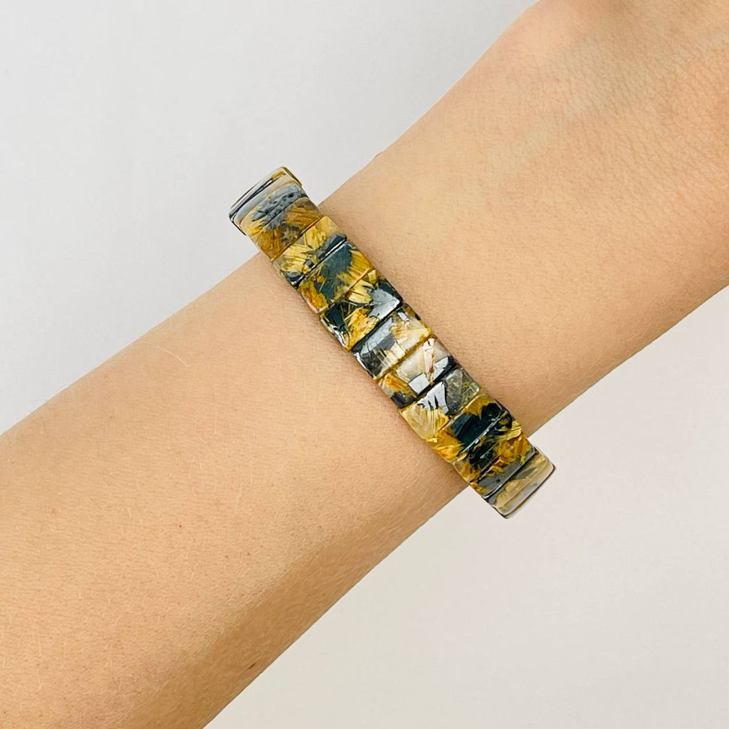 Браслет из Рутилового кварца с включением Титана 18 см