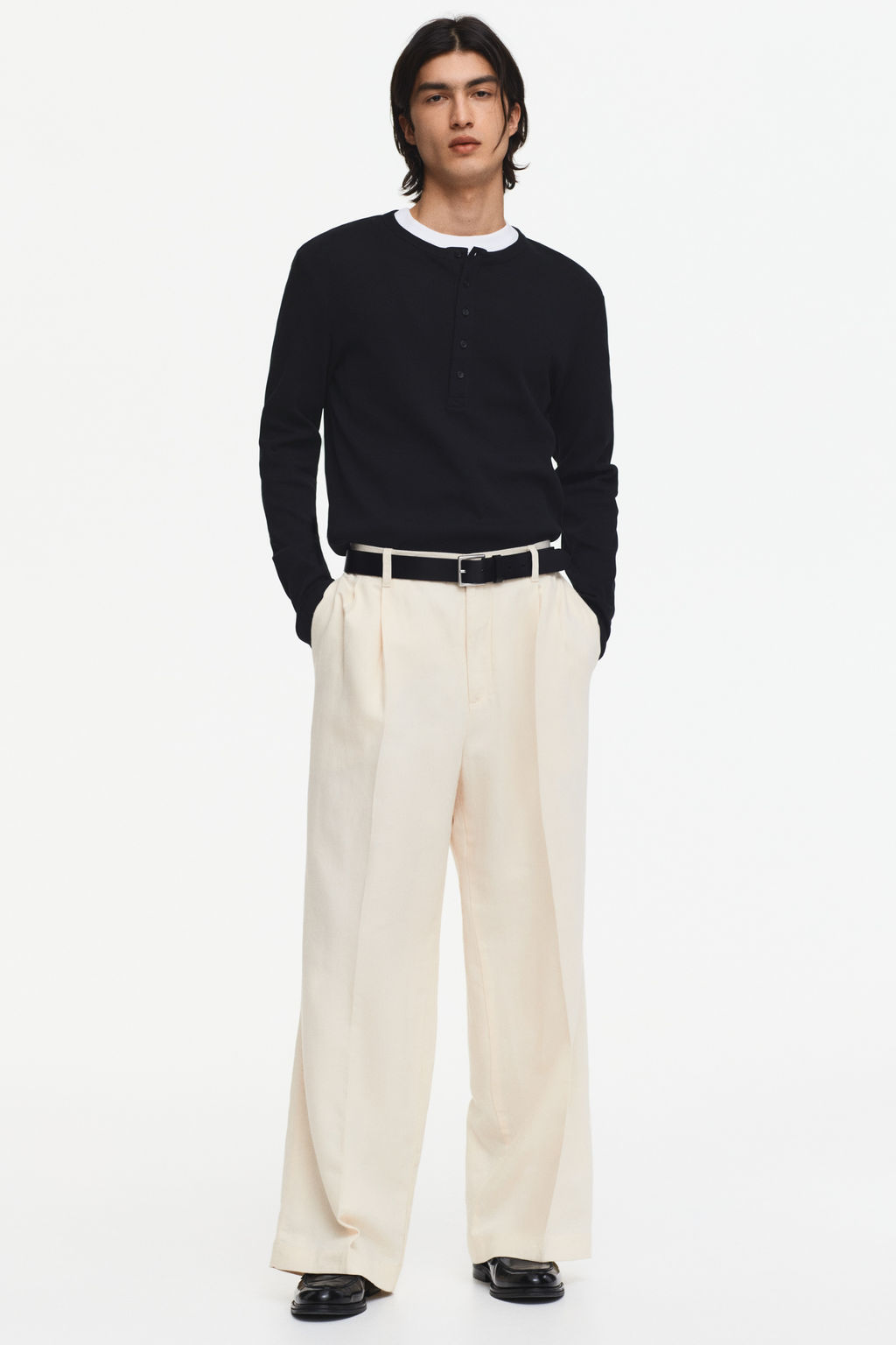 Camiseta de canal? con cuello panadero Slim Fit - H&m фото 6