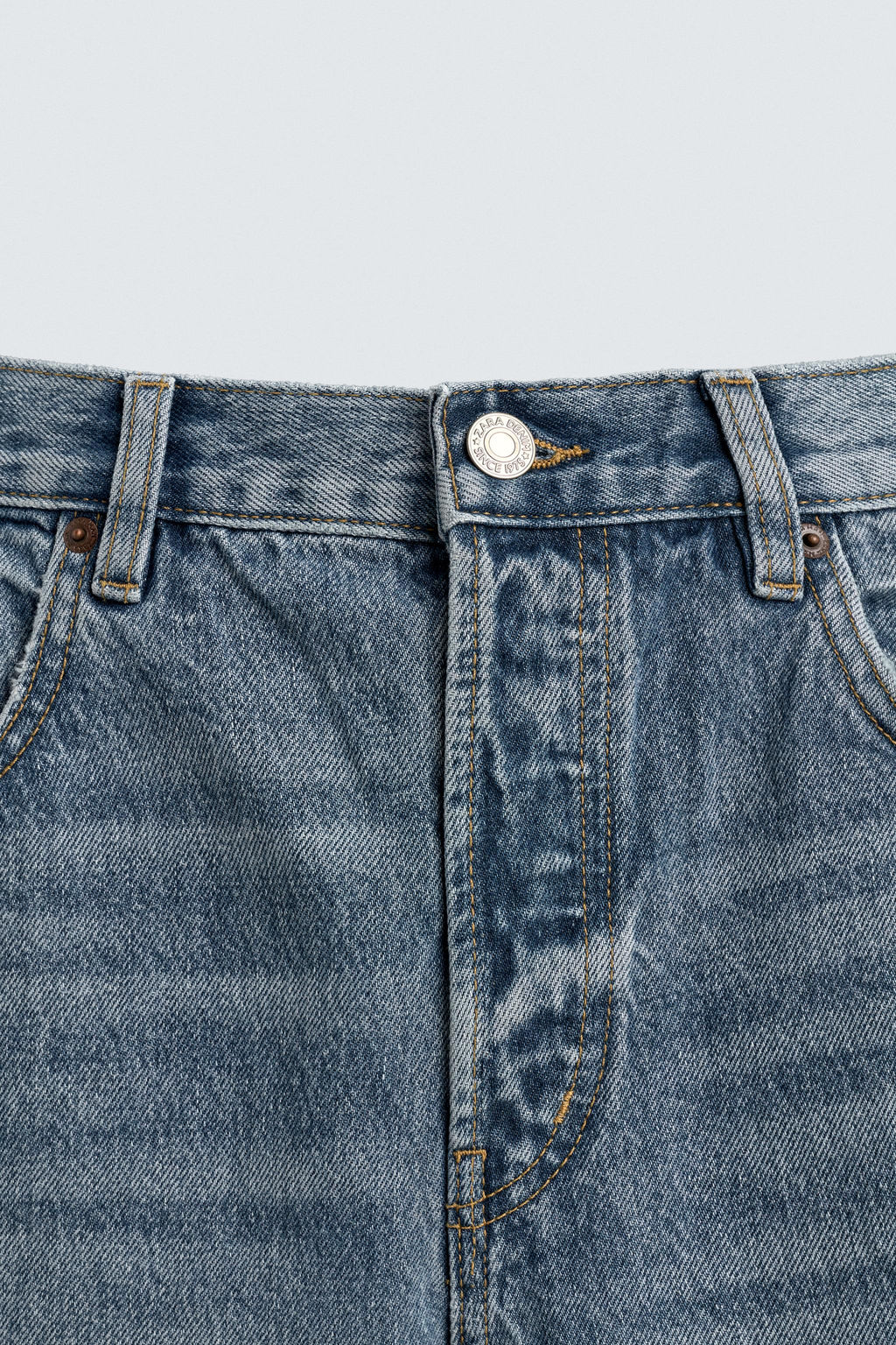 JEANS SLIM CROPPED FIT / Azul medio - Zara фото 7