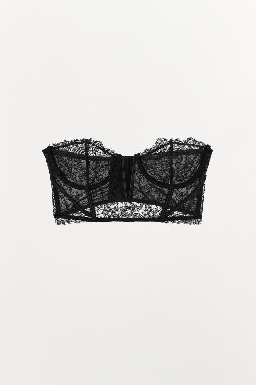 CORSET WITH LACE AND UNDERWIRE - Zara фото 2