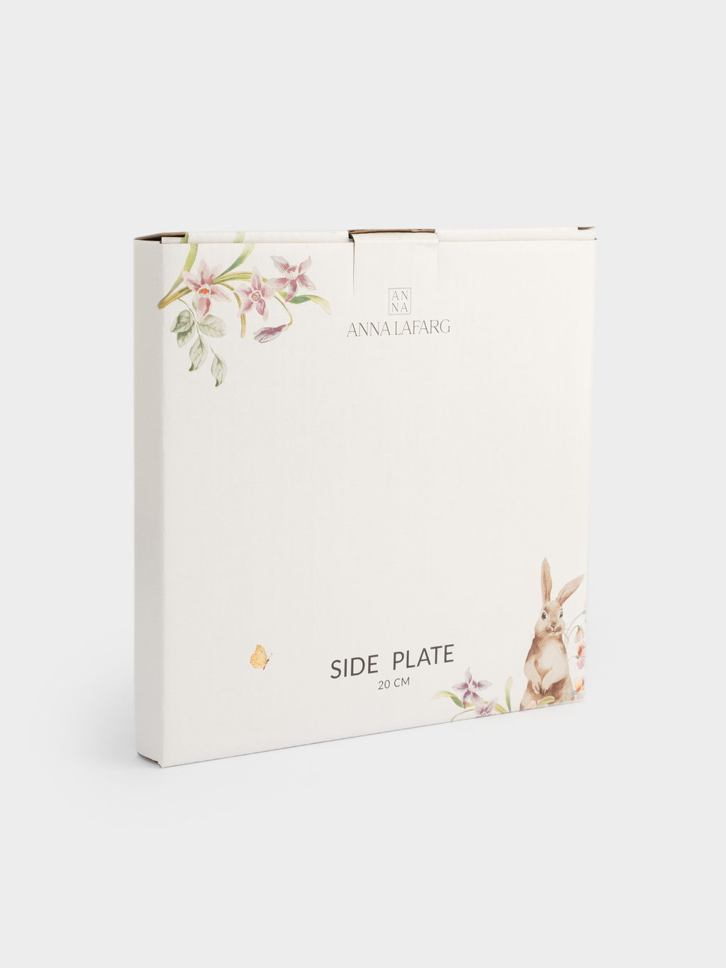 Тарелка закусочная, 20 см, керамика, белая, Кролик с цветами, Flower Rabbit - Anna lafarg фото 5