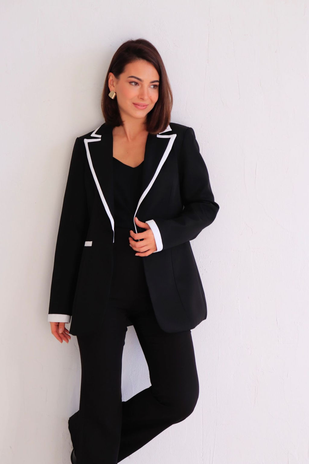 Martichelli Жакет чёрный с контрастной отделкой  фото 5