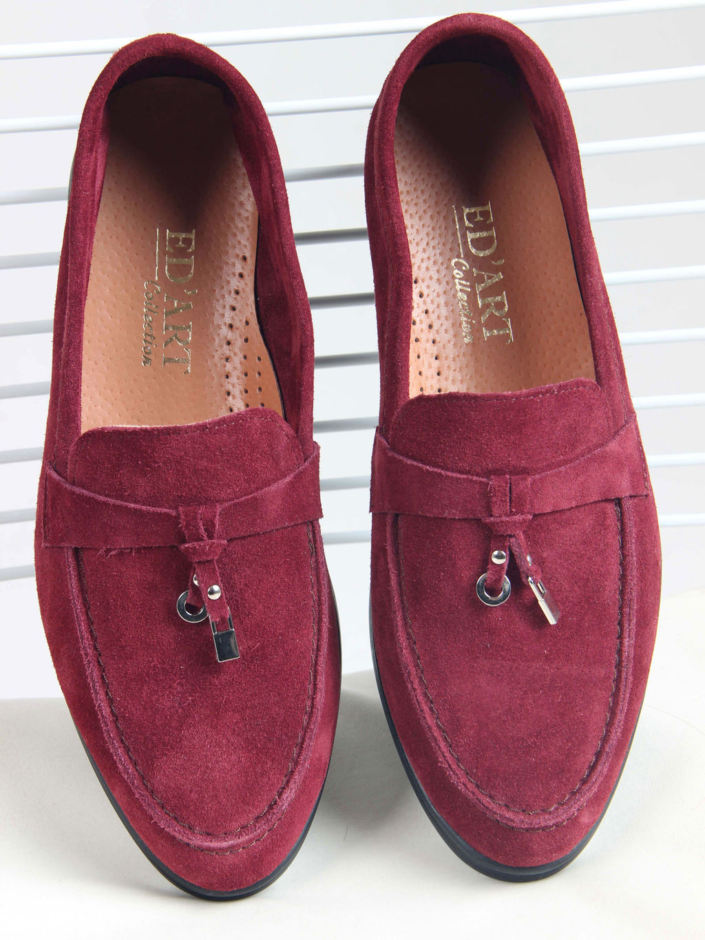 Лоферы туфли 170.2614bl. бордо замша
