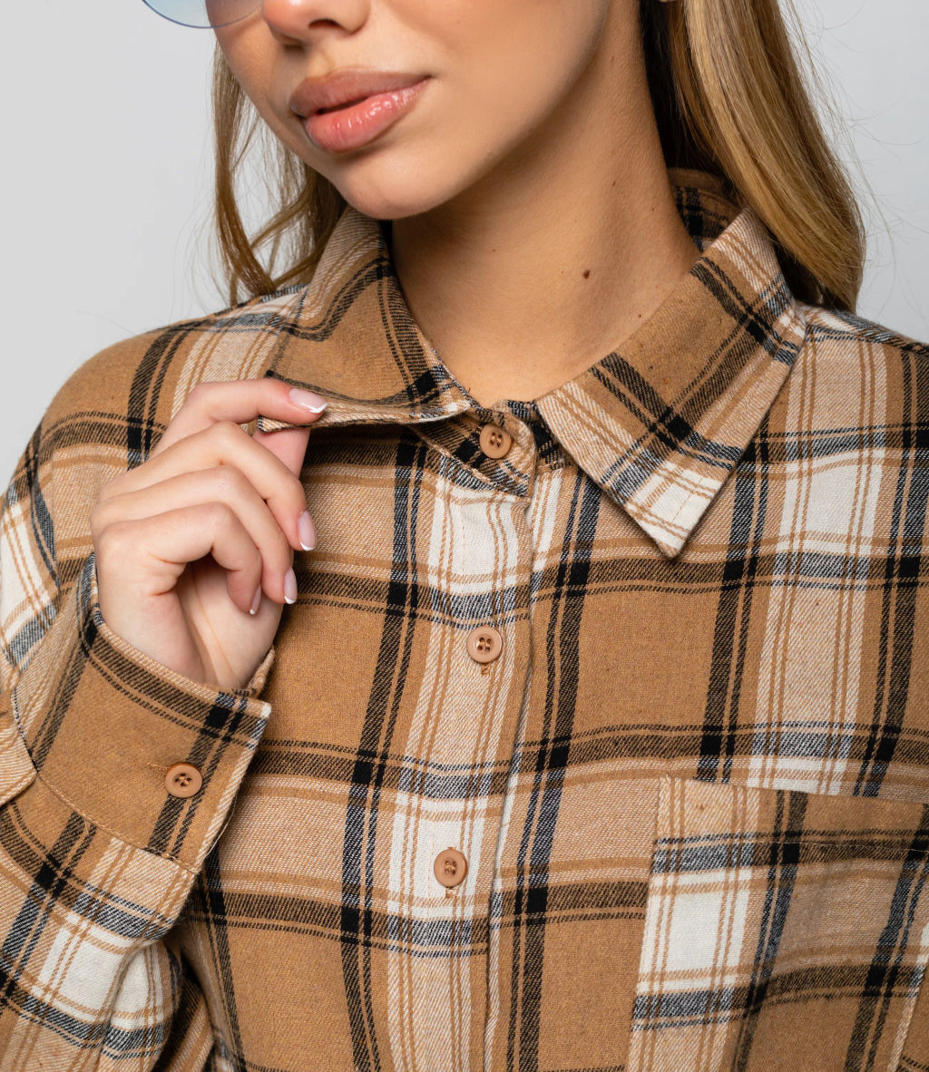 Рубашка #КТ225 (5), бежевый,белый - Dommod фото 5