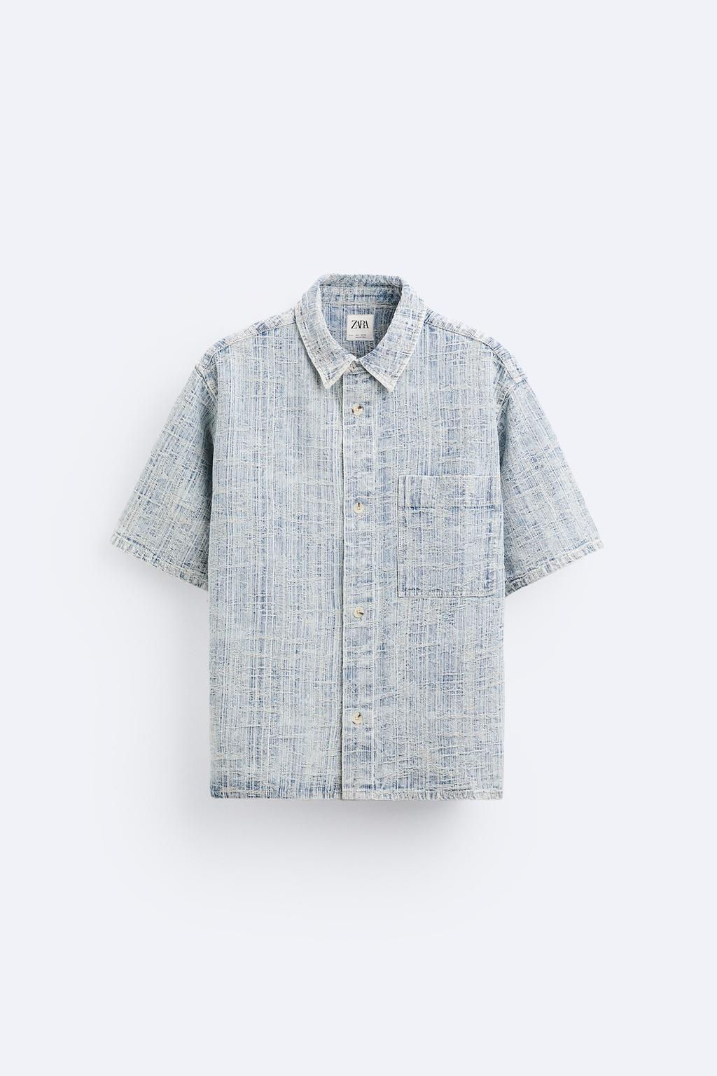JACQUARD DENIM SHIRT - Zara фото 6