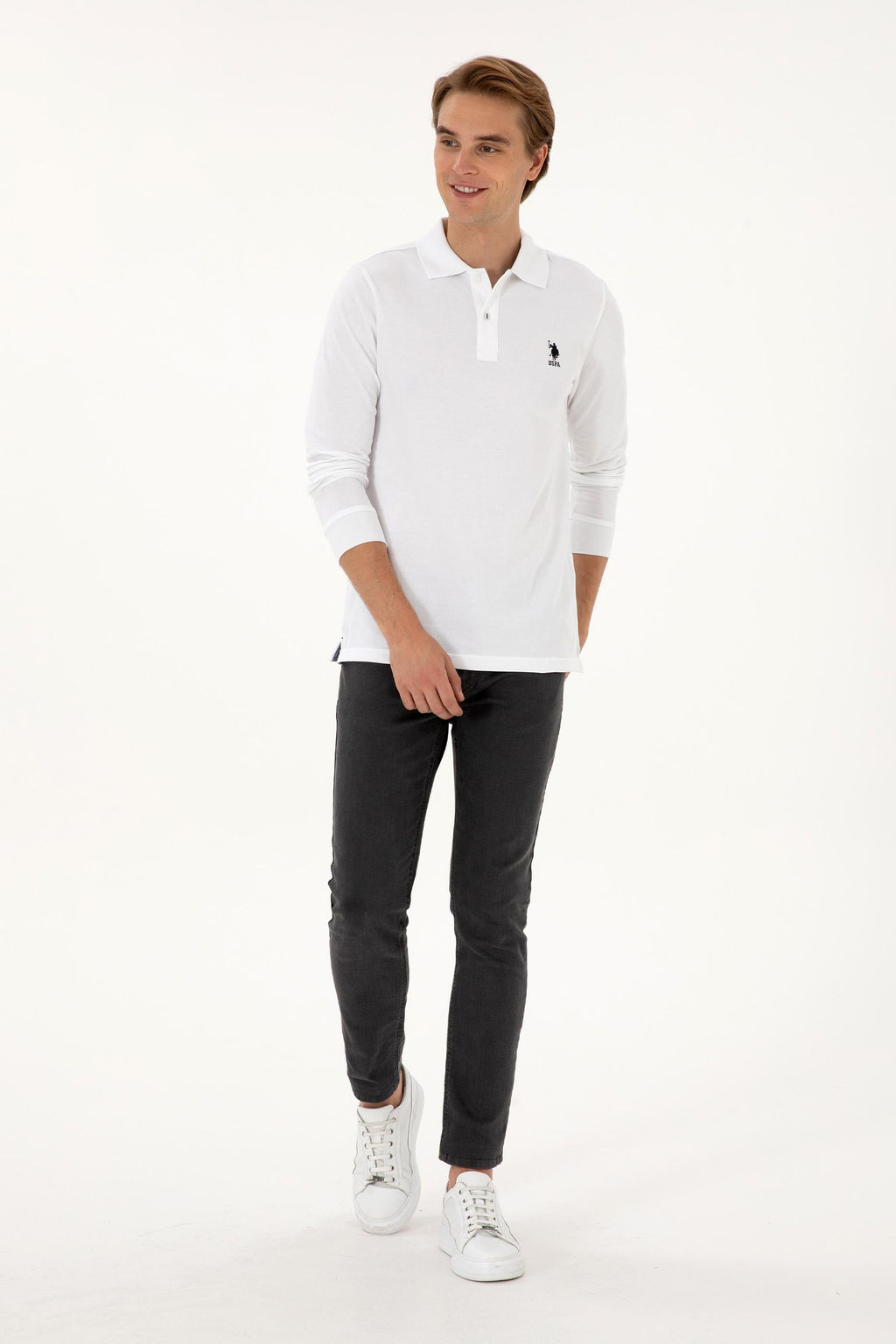 Erkek Beyaz Basic Sweatshirt Sepette S_rpriz _ndirim - U.s. polo assn фото 11