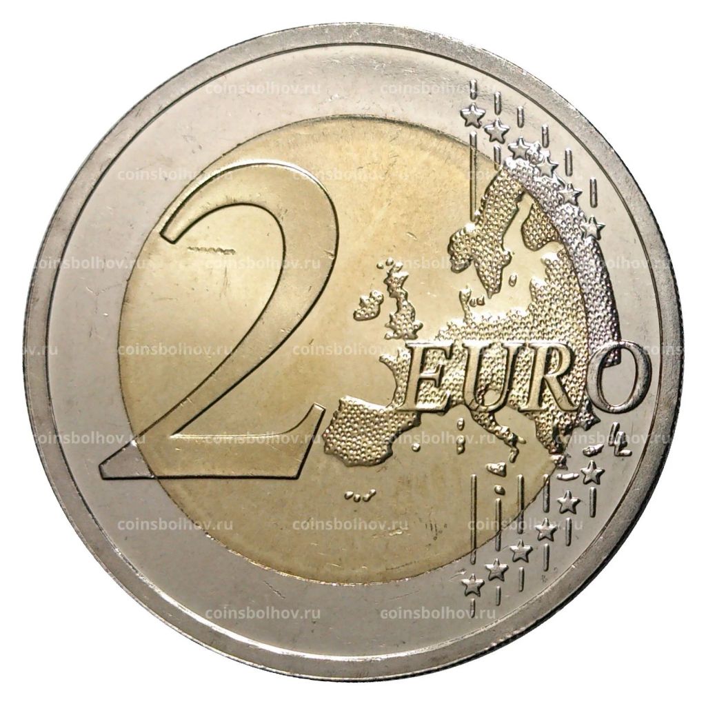 2 евро 2015 года 30 лет флагу ЕС - Литва