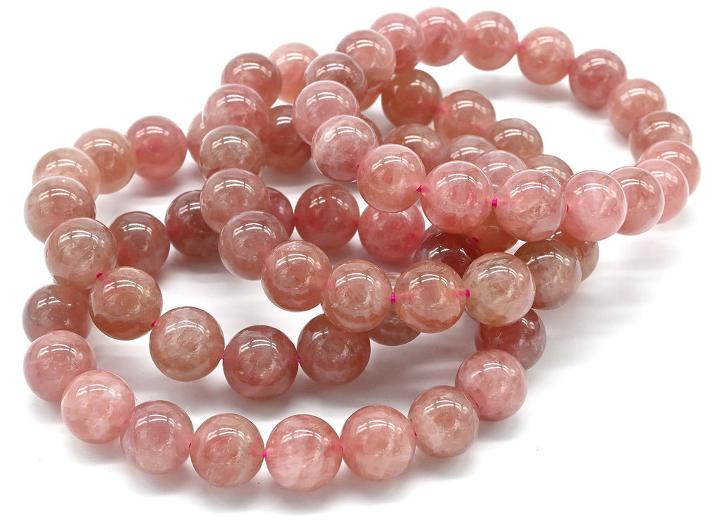 Браслет из Розового мадагаскарского кварца шарик 11-11,5мм, 34,6г