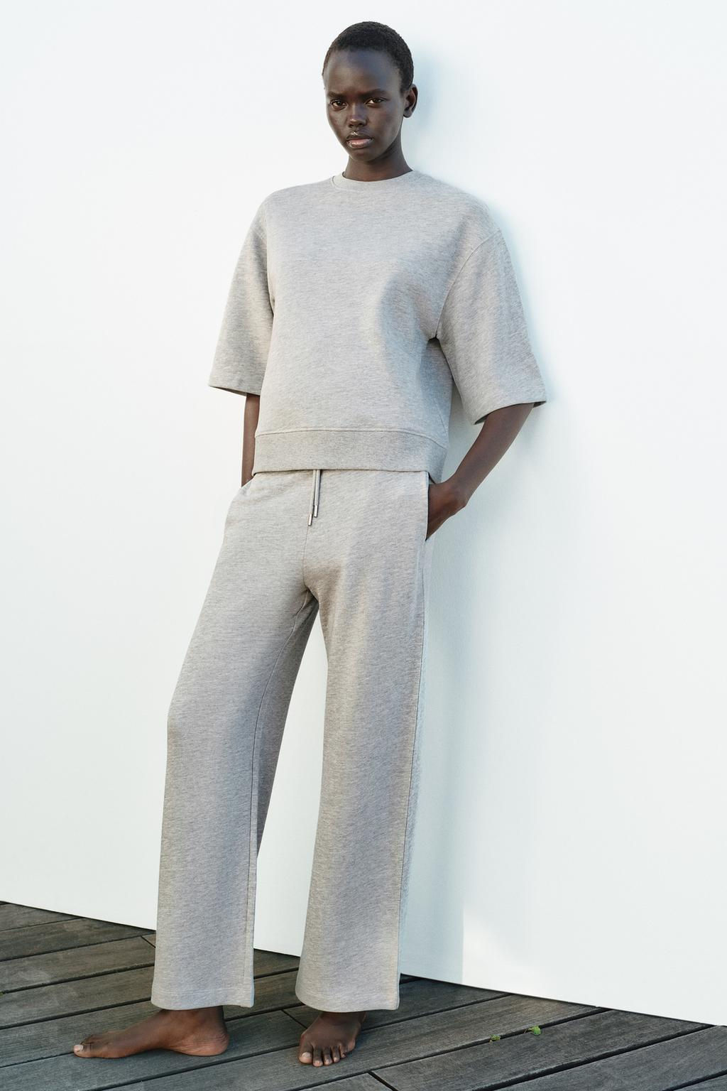 FADED WIDE-LEG TROUSERS - Zara фото 2