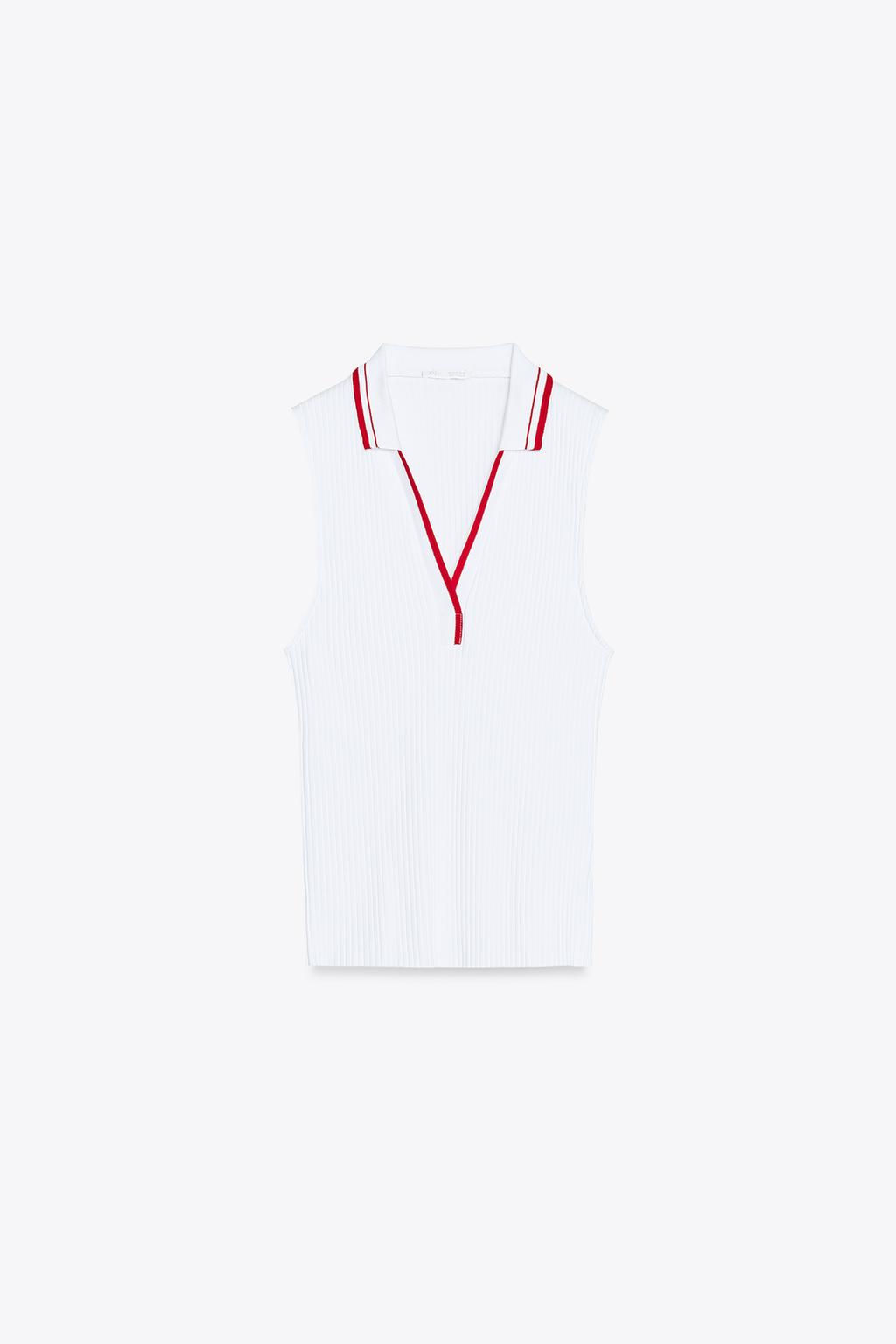 RIBBED POLO SHIRT - Zara фото 21