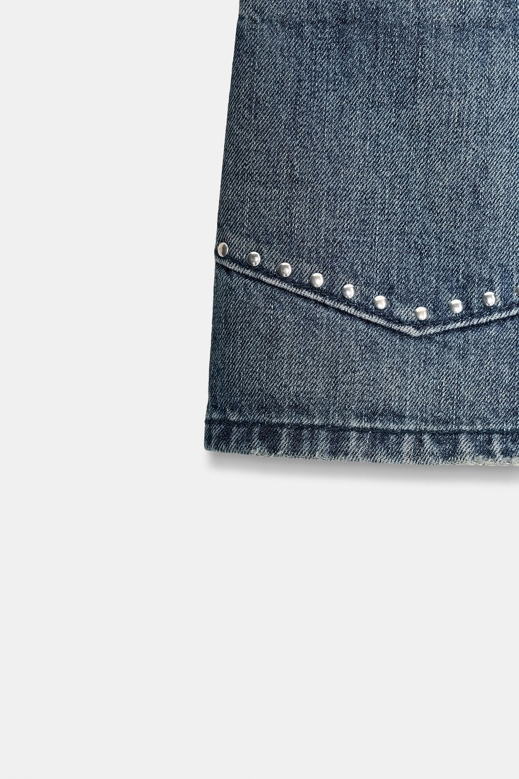 SHORTS DENIM TRF TACHAS / Azul - Zara фото 5