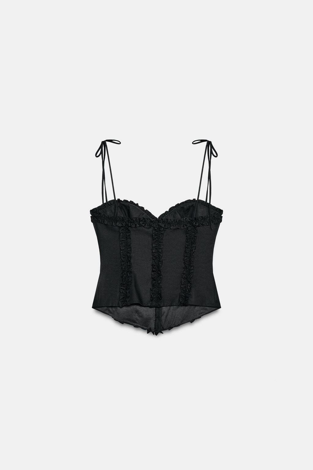 TOP POPEL?N VOLANTES LUNARES / Negro - Zara фото 8