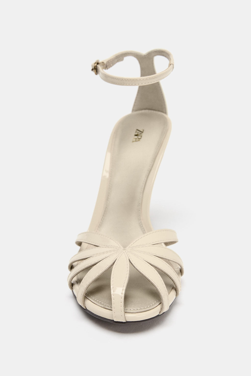 SANDALIA TAC?N ESTILO CANGREJERA / Blanco Crudo - Zara фото 3