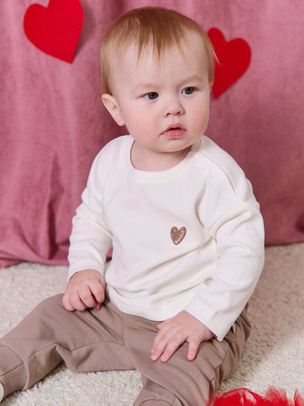 Лонгслив "Сердце" с принтом 0+