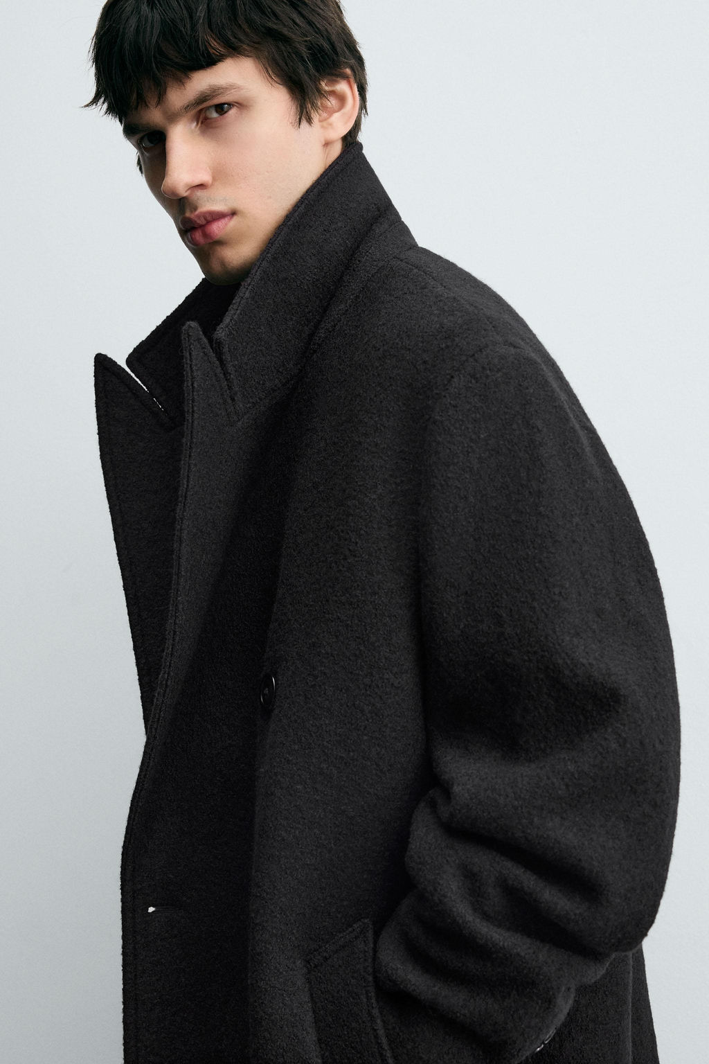 WOOL COAT BOUCL_ TEXTURE - Zara фото 6