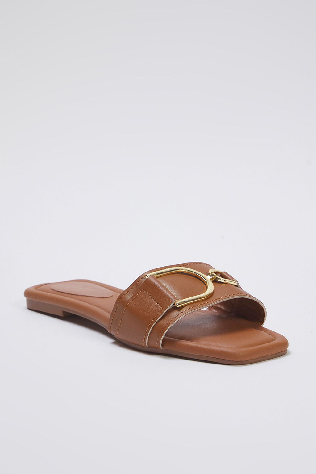 Trendyol Shoes Bej Metal Aksesuar Detayl? Kad?n Terlik TAKSS25TE00015 - Trendyolmilla фото 9