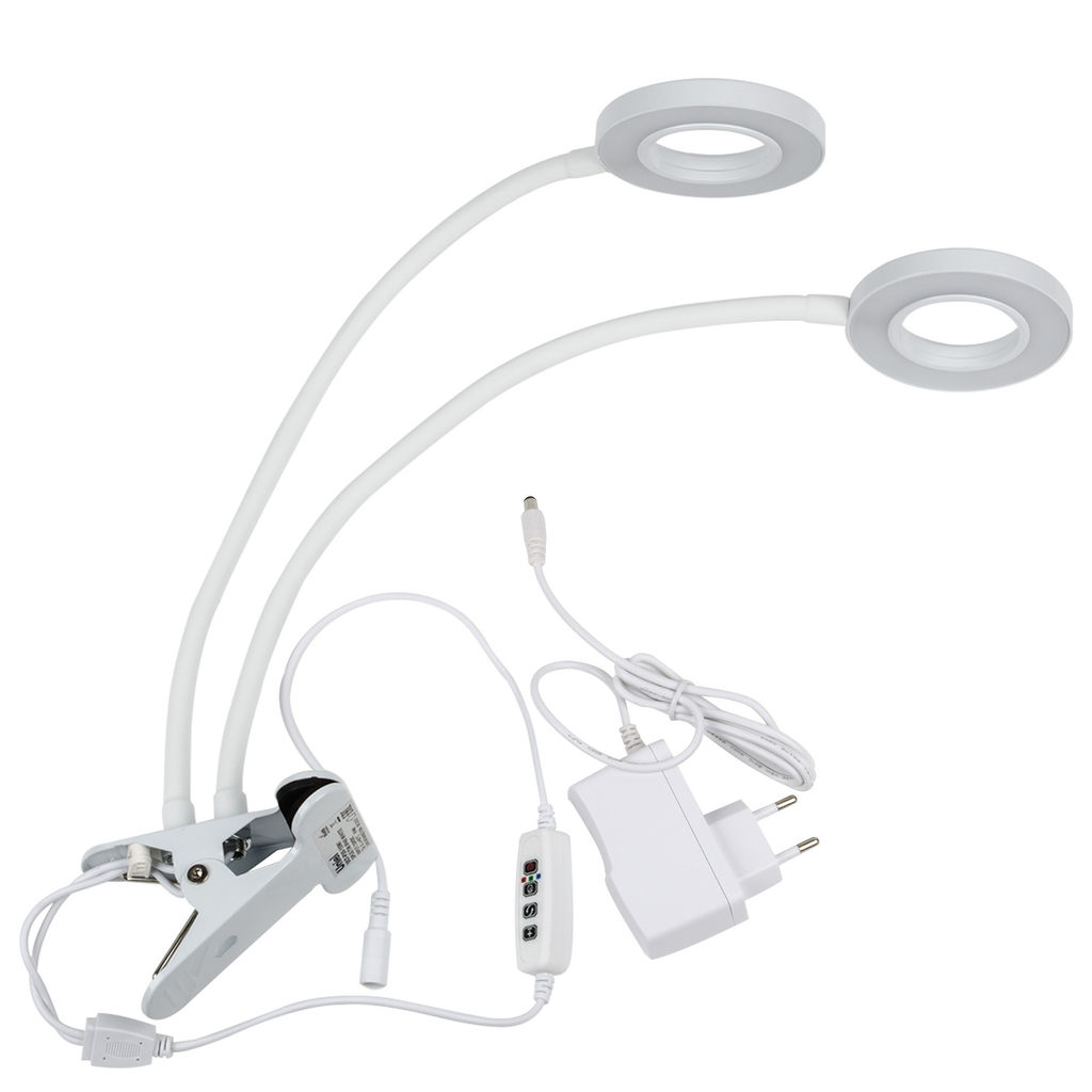 ULT-P35-15W/SPLE/TM IP40 WHITE Светильник для растений светодиодный с таймером, на прищепке. Спектр для фотосинтеза. TM Uniel