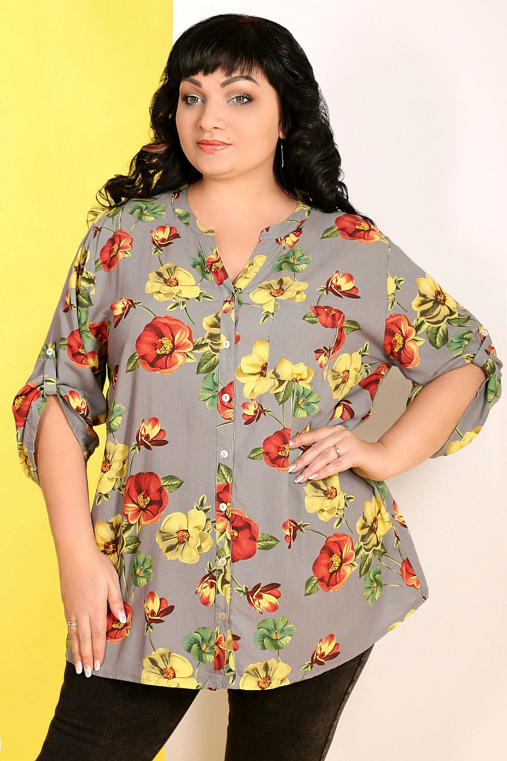 Блузка с цветочным принтом