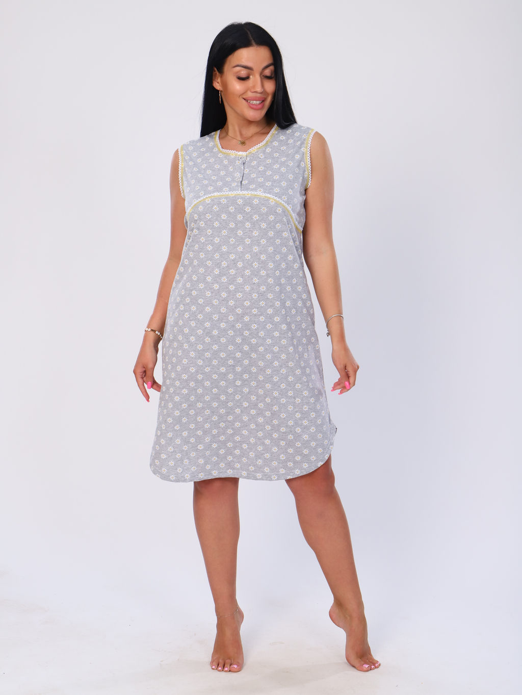 М382 Сорочка Ксения(желтая ромашка) - Иванушка-трикотаж фото 7