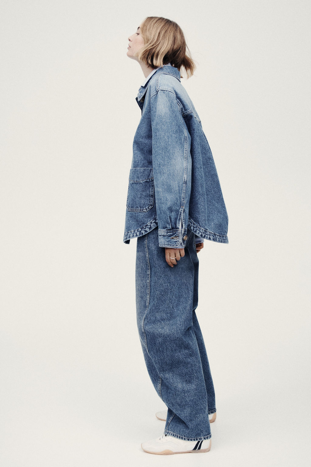 Chaqueta camisera en denim - H&m фото 6