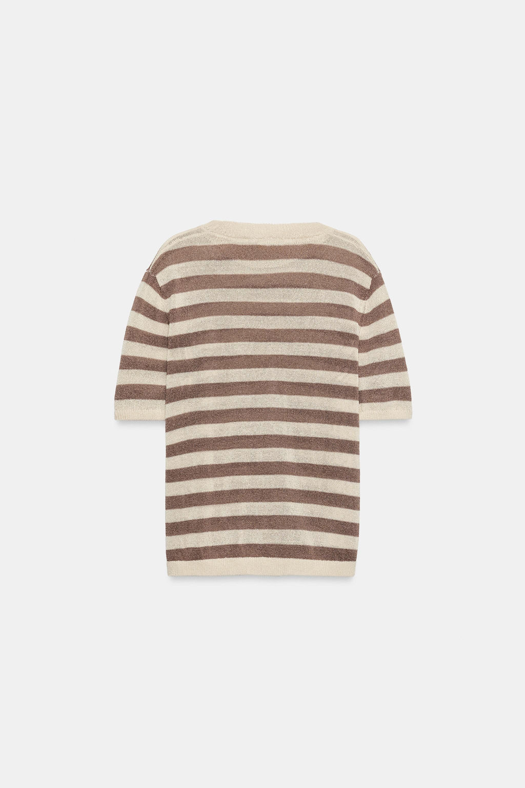 TOP PUNTO MANGA CORTA / Crudo / Marr?n - Zara фото 8