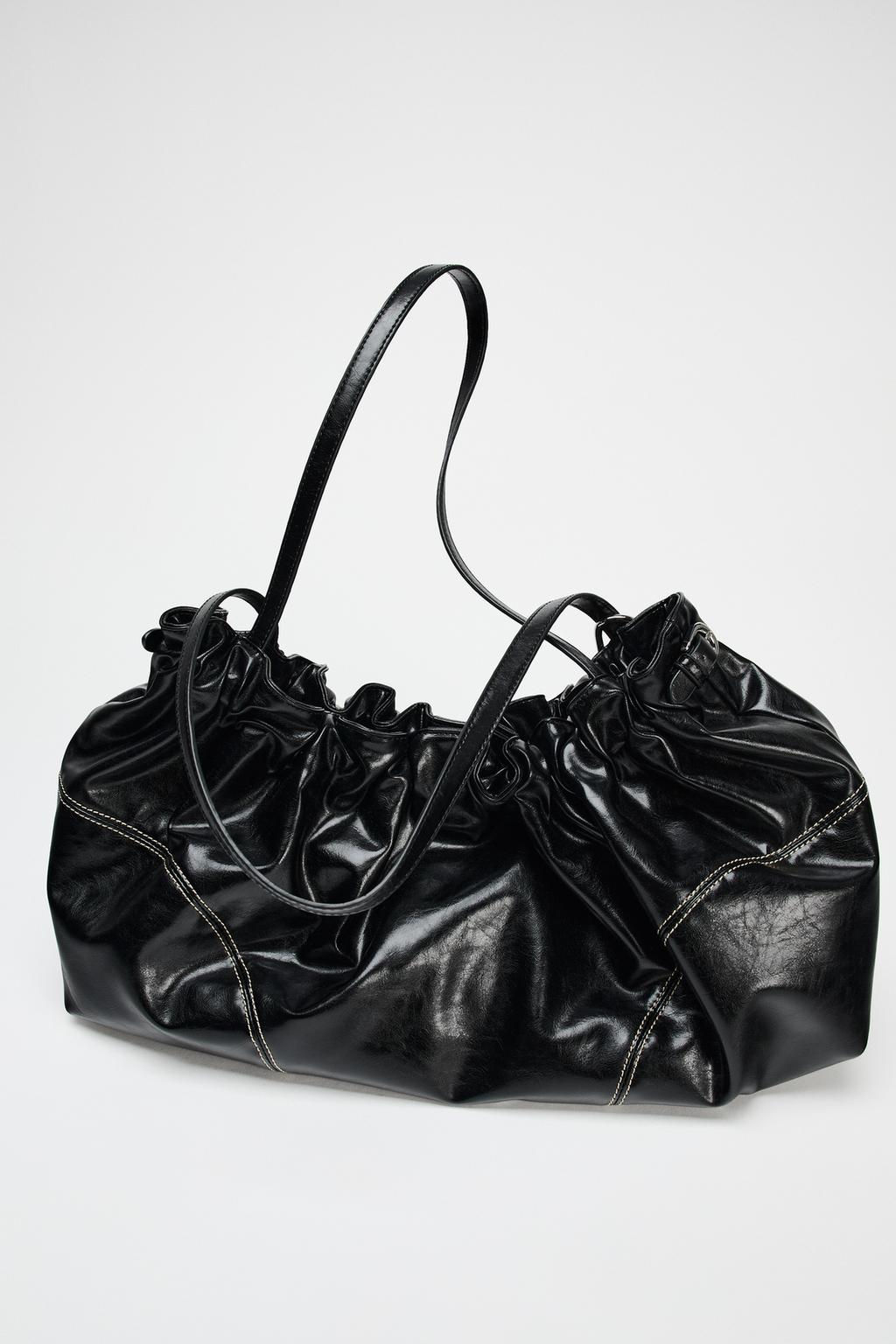 GATHERED TOTE BAG WITH CHARMS - Zara фото 4