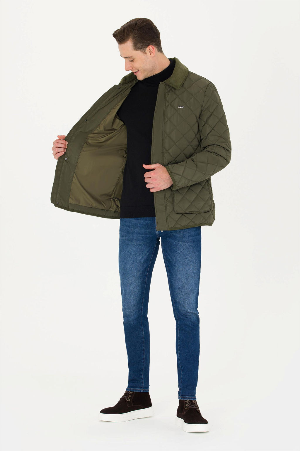 U. S. Polo Assn Мужское пальто цвета хаки - U.s. polo assn фото 4