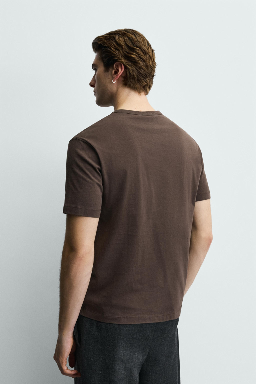 CAMISETA TEXTO BORDADO / Marr?n - Zara фото 3