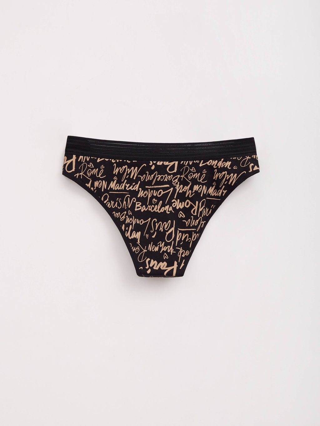 CONTE Poetic LB 1528 Трусы бикини из хлопка с ажурной тесьмой black-coffee - Conte elegant фото 5