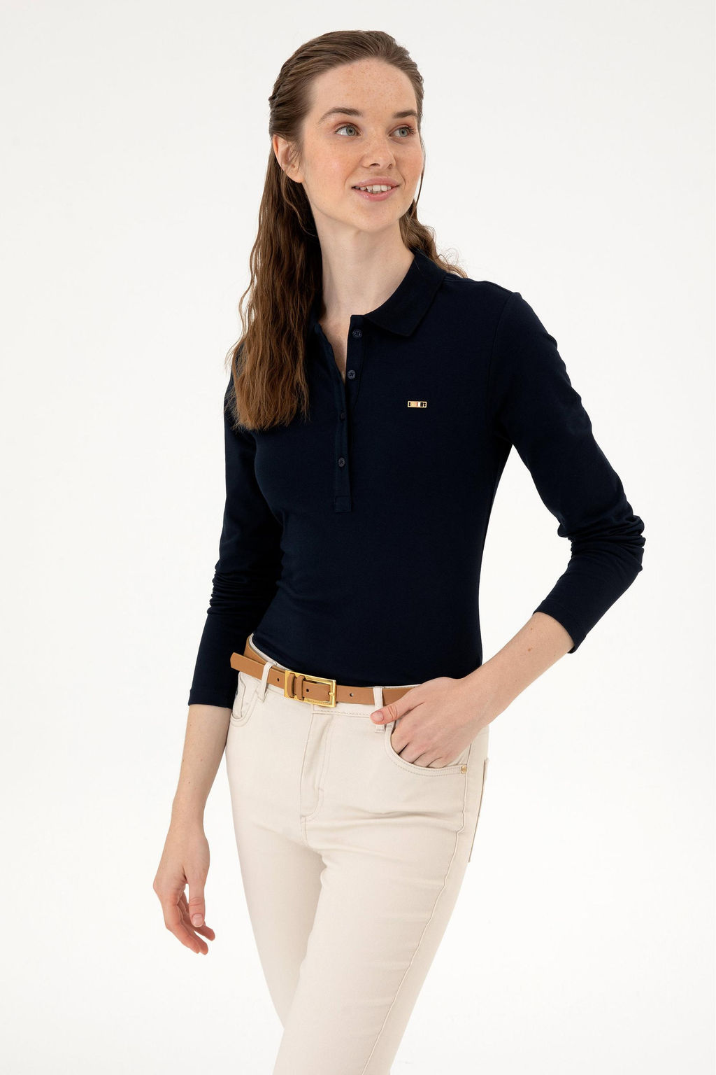 Kad_n Lacivert Basic Sweatshirt Sepette S_rpriz _ndirim