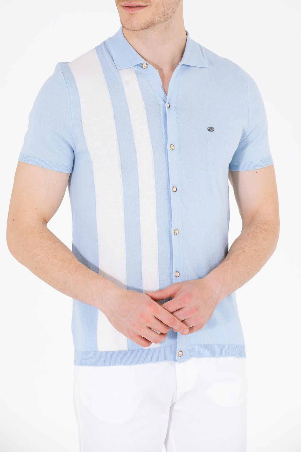 Мужской голубой свитер - U.s. polo assn фото 6