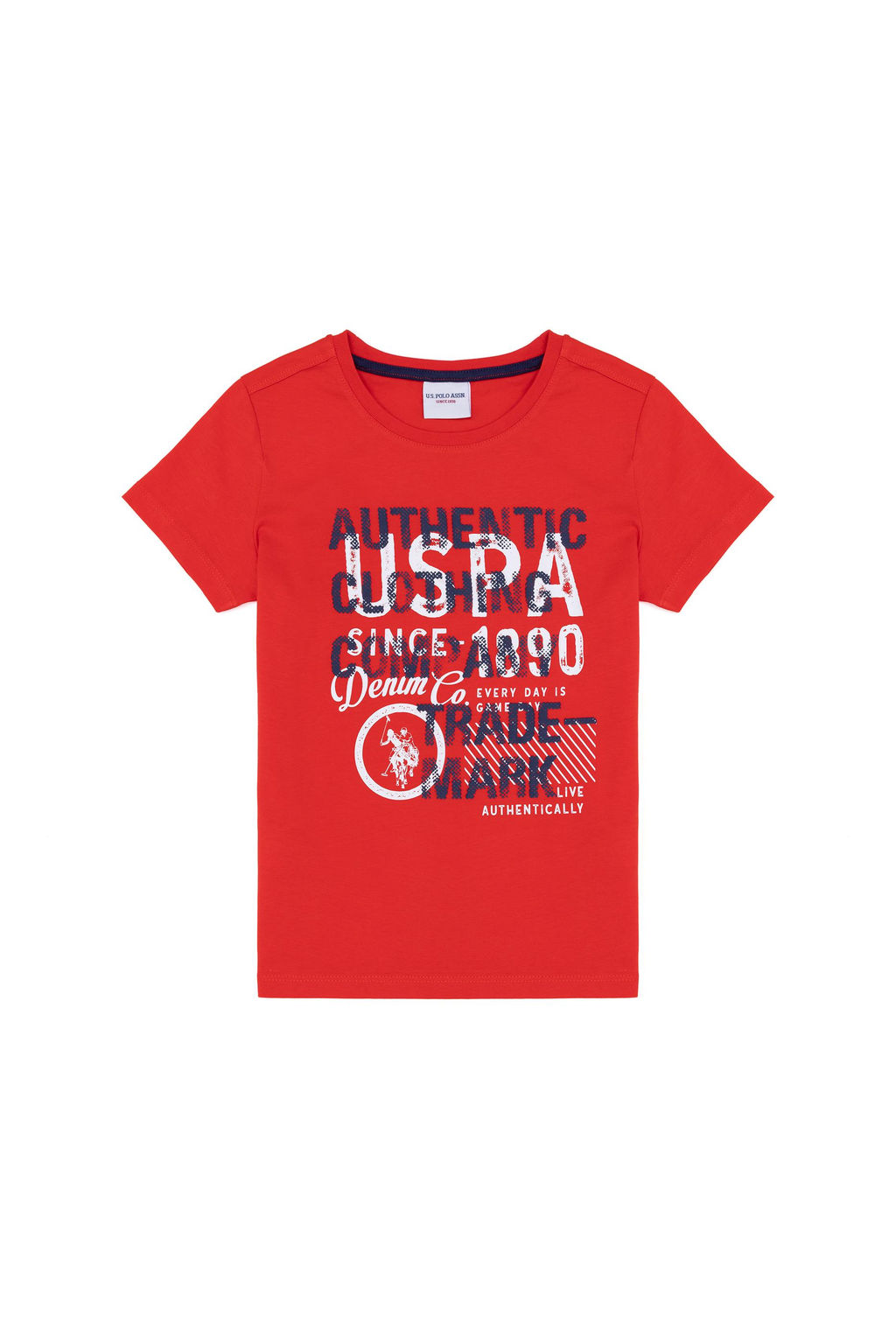 Детская красная футболка с круглым вырезом Неожиданная скидка в корзине