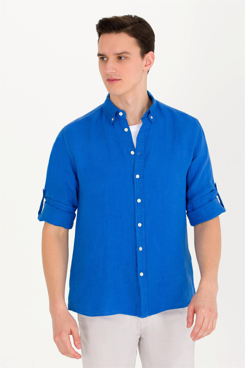 Мужская рубашка Saks с длинным рукавом