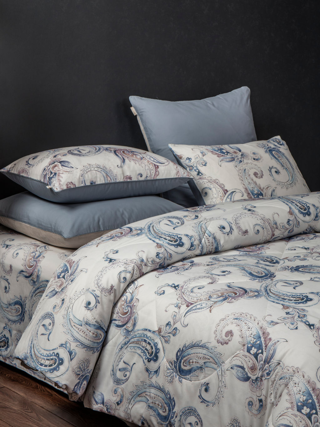 Комплект с одеялом Нельсон (молоко голубое небо) ABC Cotton