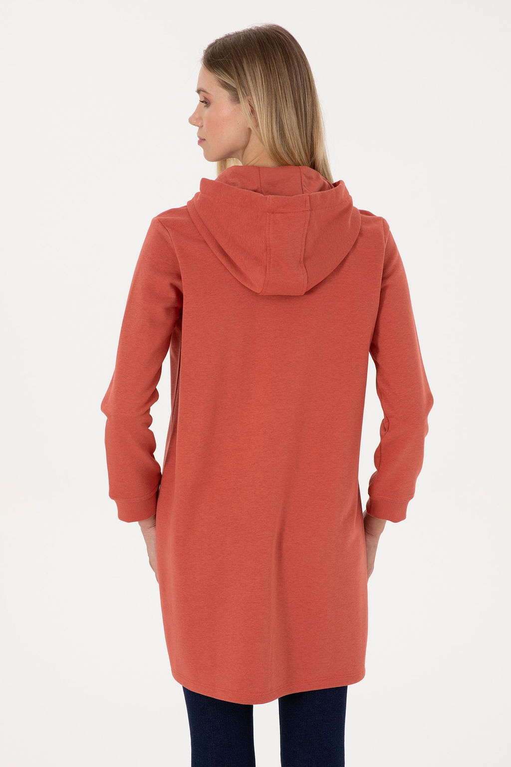 Kad_n Kiremit Uzun Fermuarl_ Kap__onlu Basic Sweatshirt - U.s. polo assn фото 12