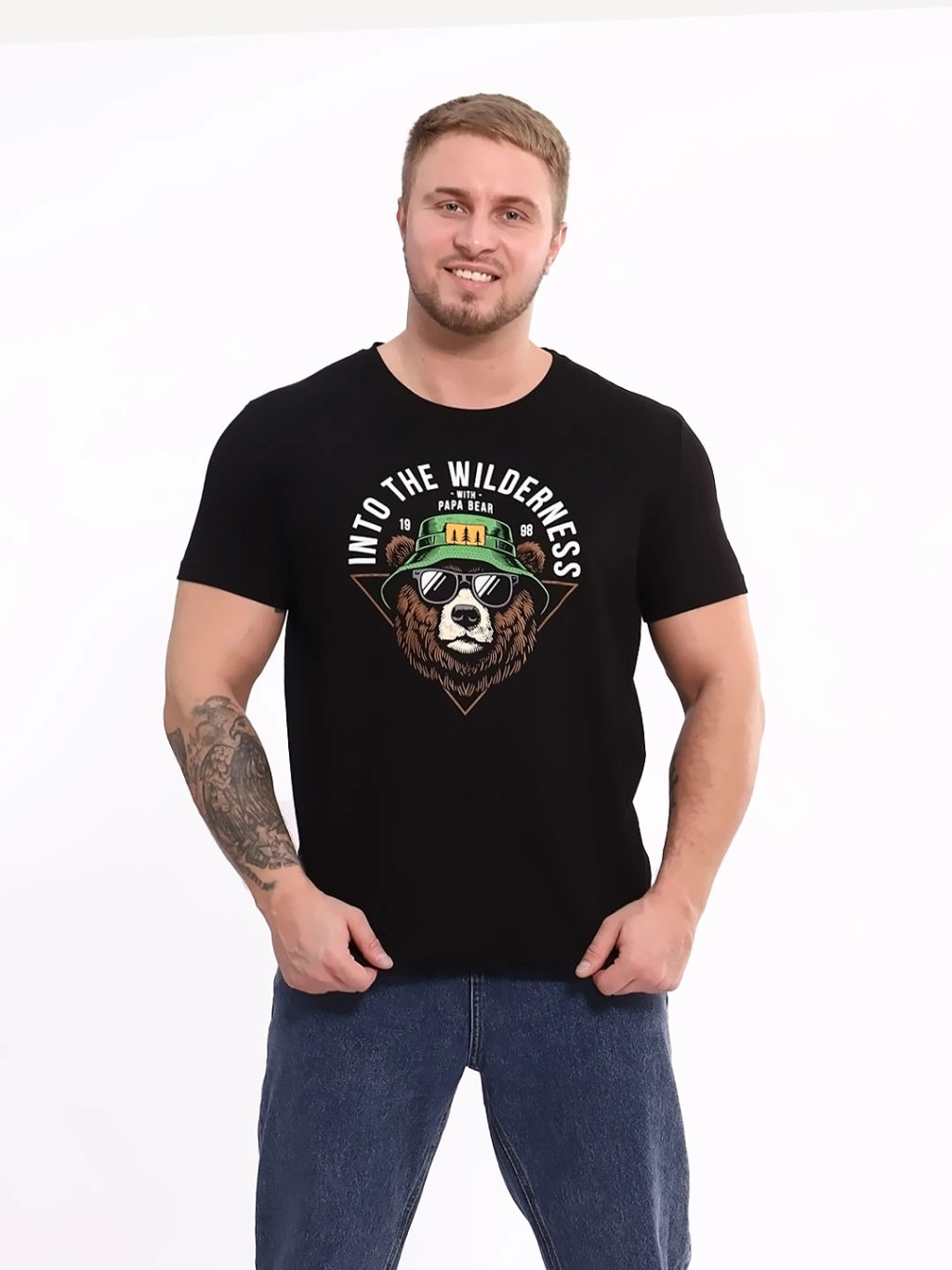 Футболка мужская, цвет черный