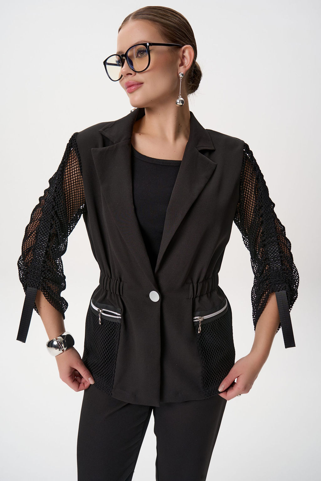 Пиджак Кейти (чёрный) - Эльза фото 6