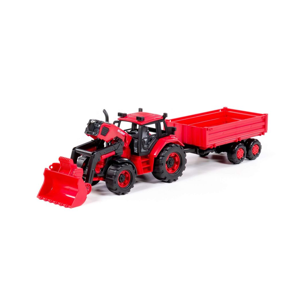 Трактор BELARUS с погрузчиком и бортовым прицепом - Полесье фото 8