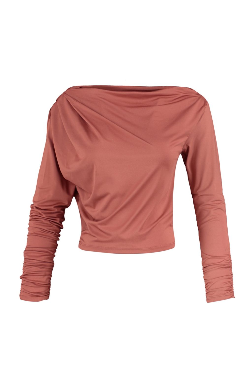Trendyolmilla Siyah Asimetrik Yaka Dokumlu Esnek Orme Bluz TWOAW21BZ1383