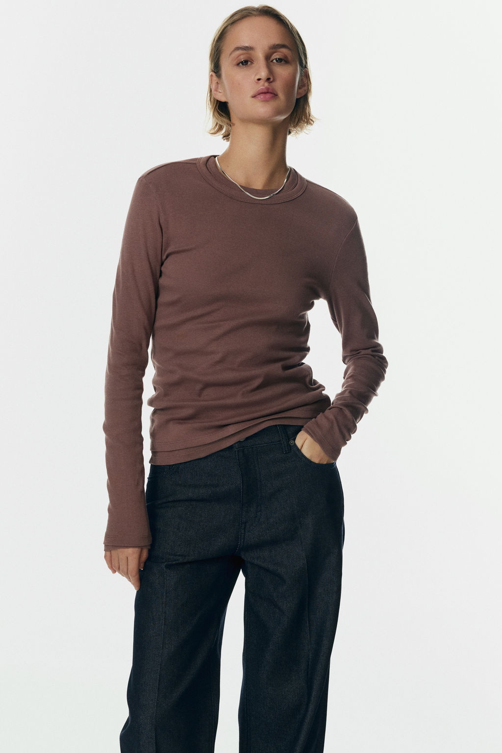 Camiseta de manga larga en punto - H&m фото 8