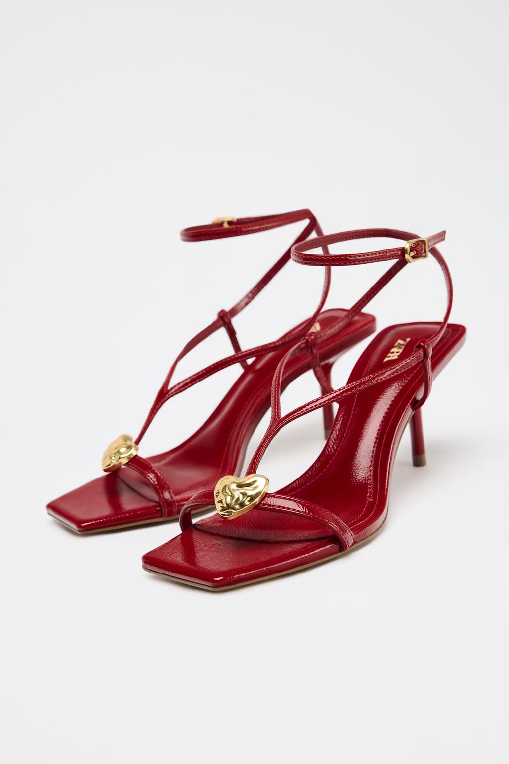 HEELED SANDALS WITH METAL DETAIL - Zara фото 3