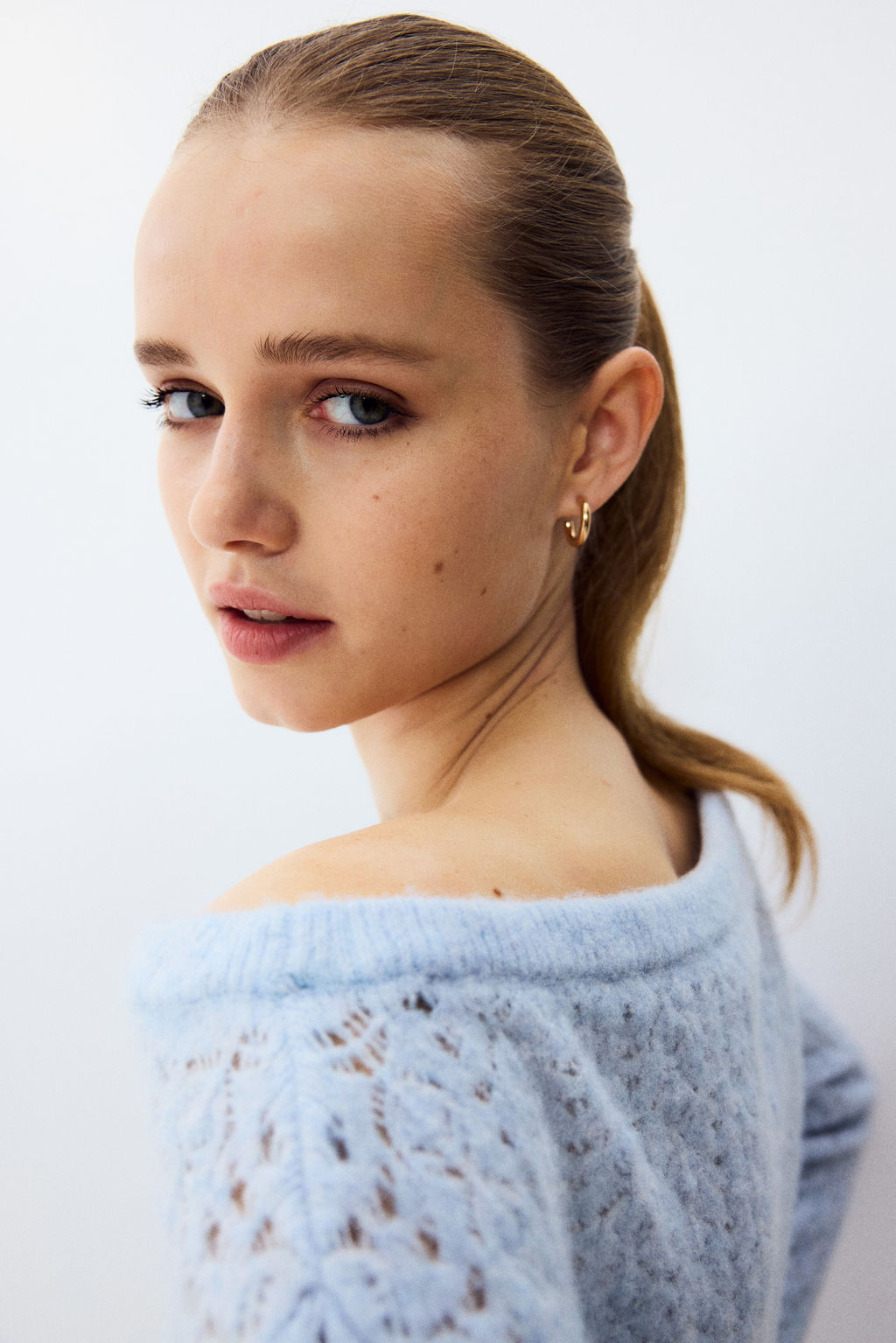 Jersey off-the-shoulder en punto pointelle - H&m фото 6