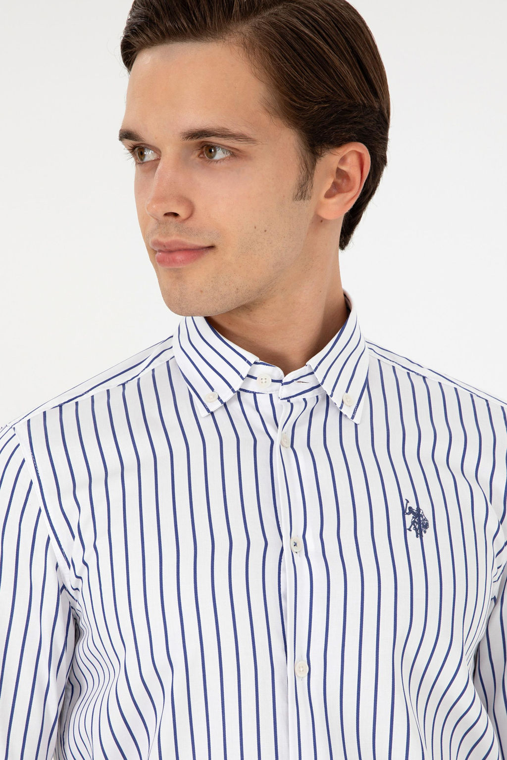 Мужская темно-синяя рубашка с длинным рукавом Неожиданная скидка в корзине - U.s. polo assn фото 2