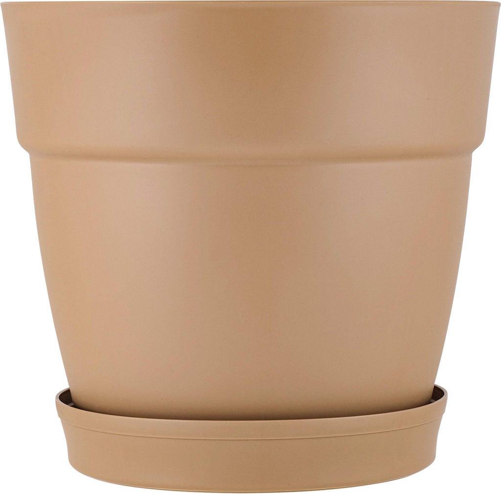 Горшок для цветов InGreen Villa de Fiori с фикс. поддоном 2л, D170мм, молочный шоколад IG660110047