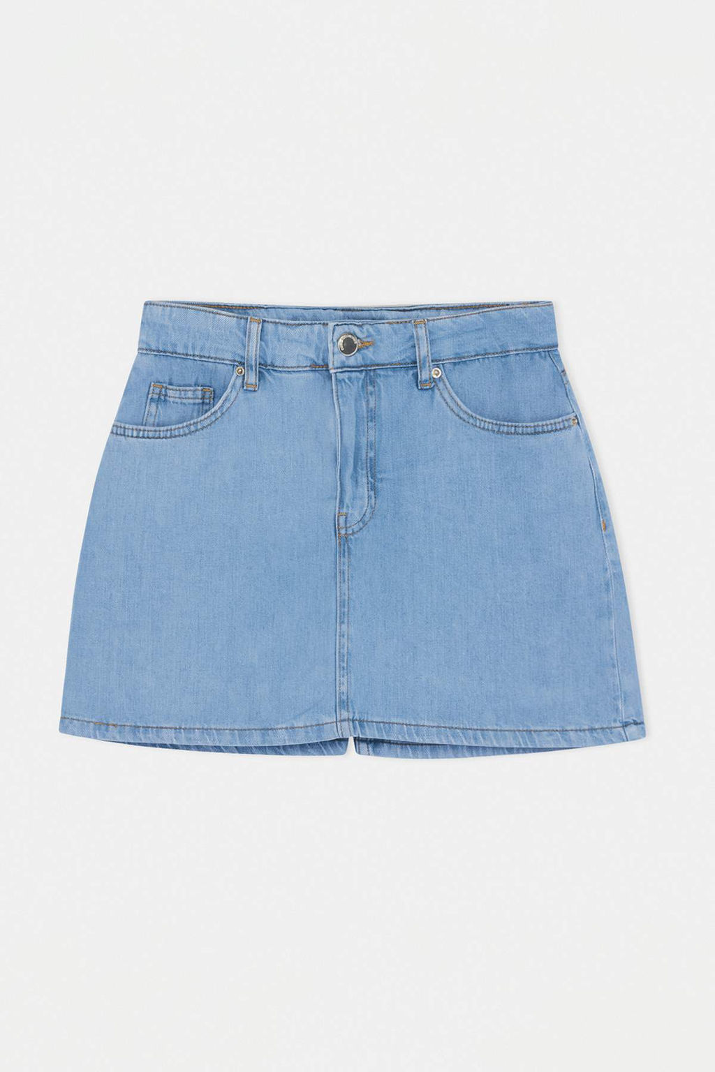 Bej Vintage Y?kama Yuksek Bel Denim Sort Etek TWOSS26SR00110 - Trendyolmilla фото 13